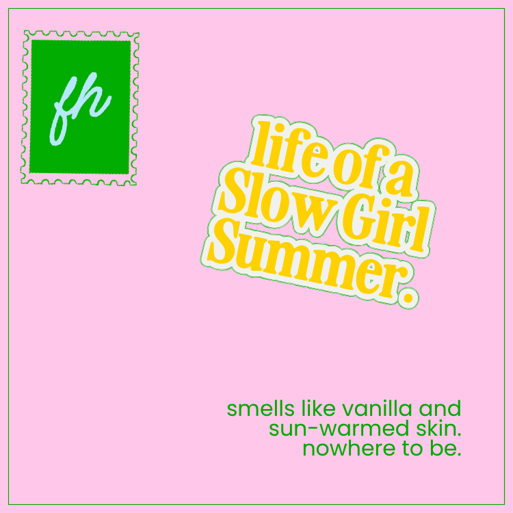 failed hobbies 'life of a slow girl summer' candle — lit, with flame