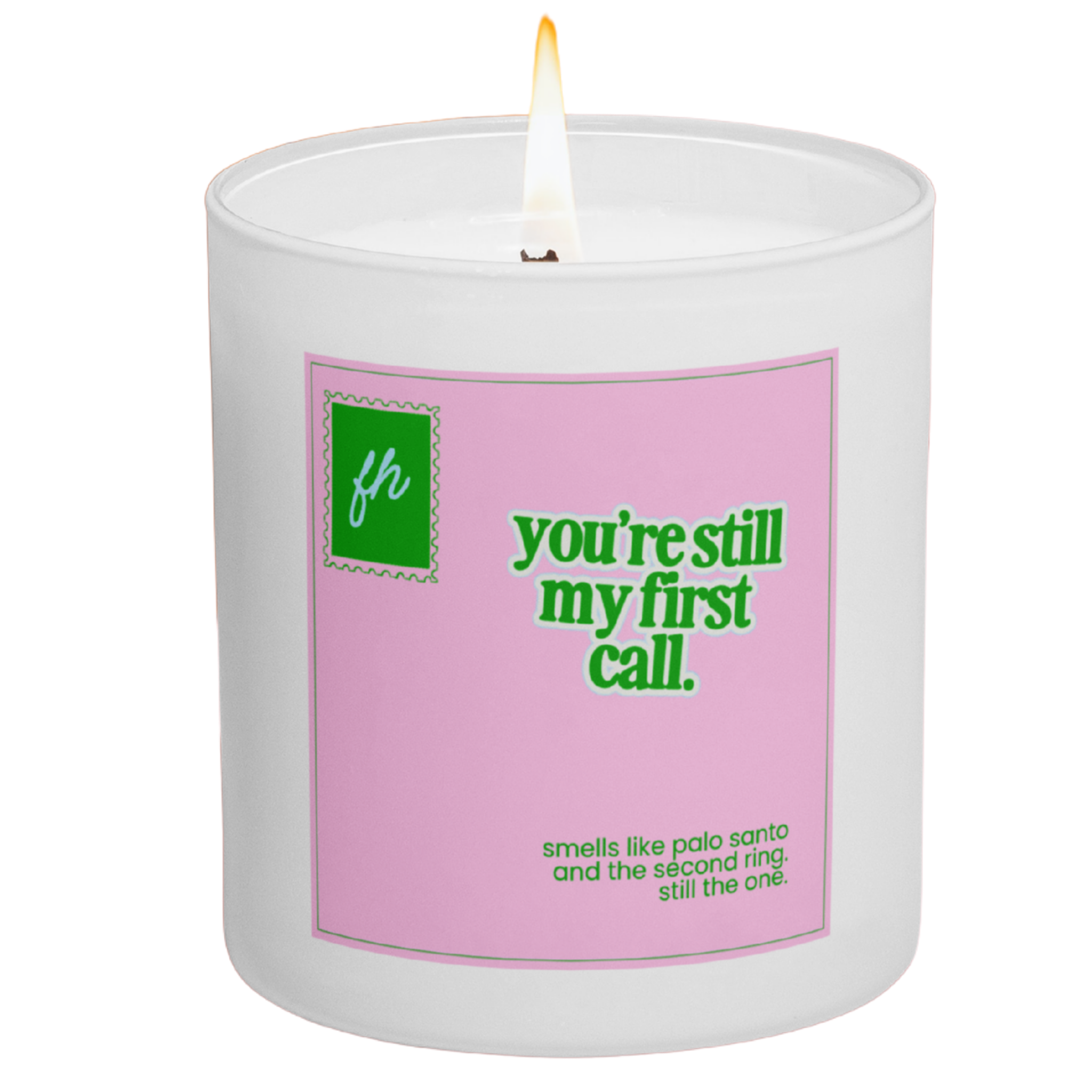 failed hobbies 'you're still my first call' candle — palo santo and the second ring, hand-poured in austin