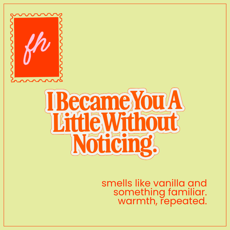 failed hobbies 'i became you a little without noticing' candle — lit, with flame