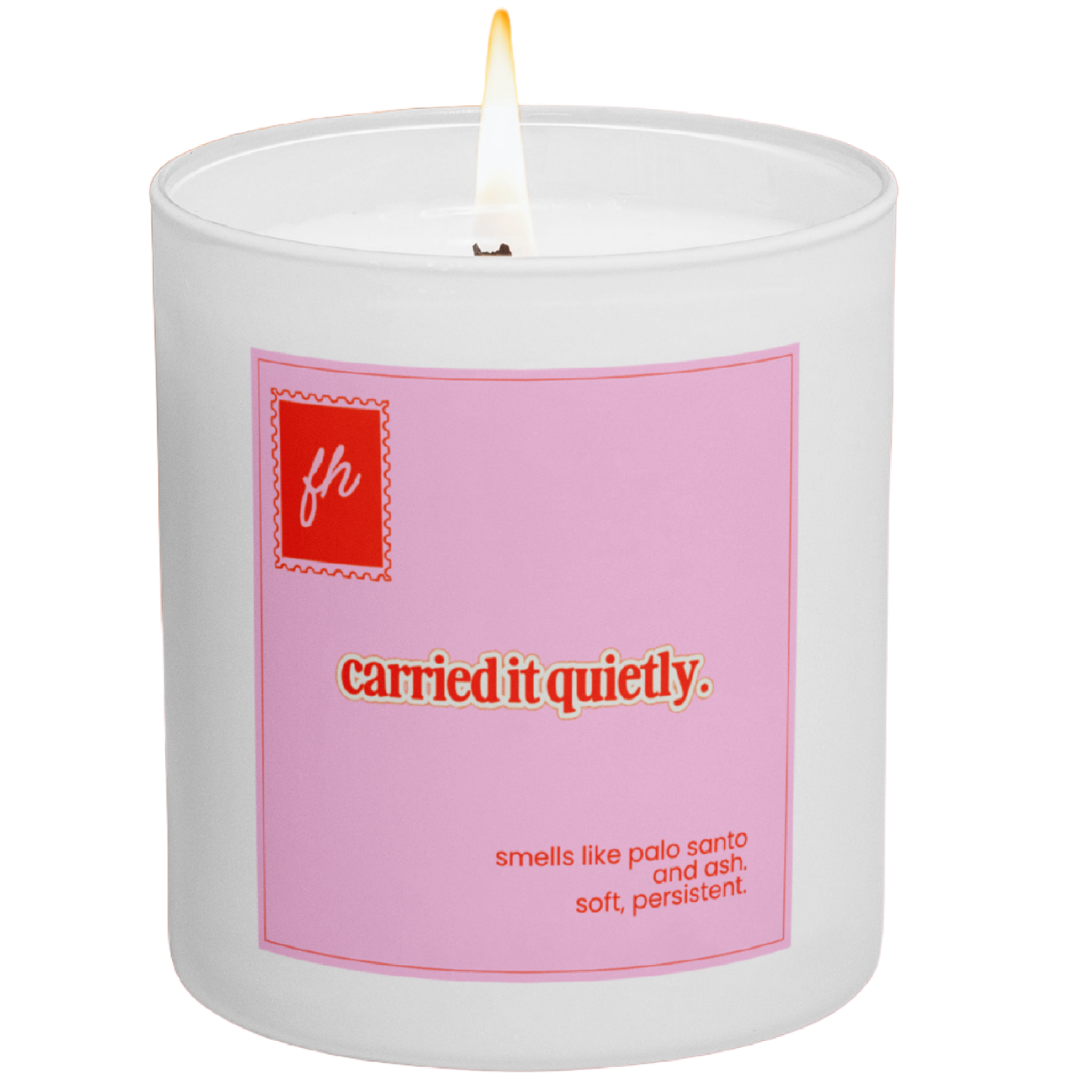 failed hobbies 'carried it quietly' candle — palo santo and ash, hand-poured in austin