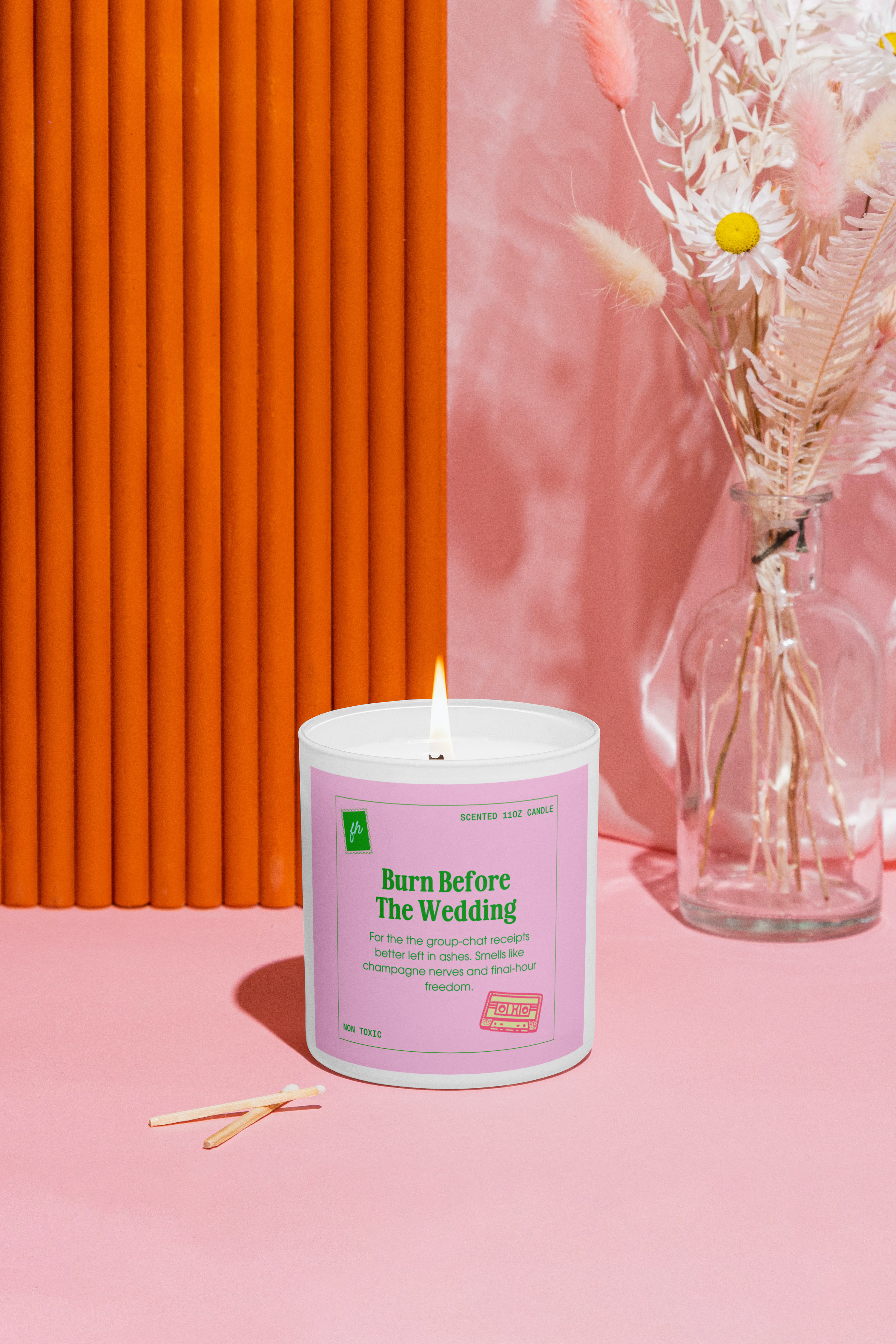 Burn Before The Wedding Candle | Glass Candle 11oz, Bachelorette Humor