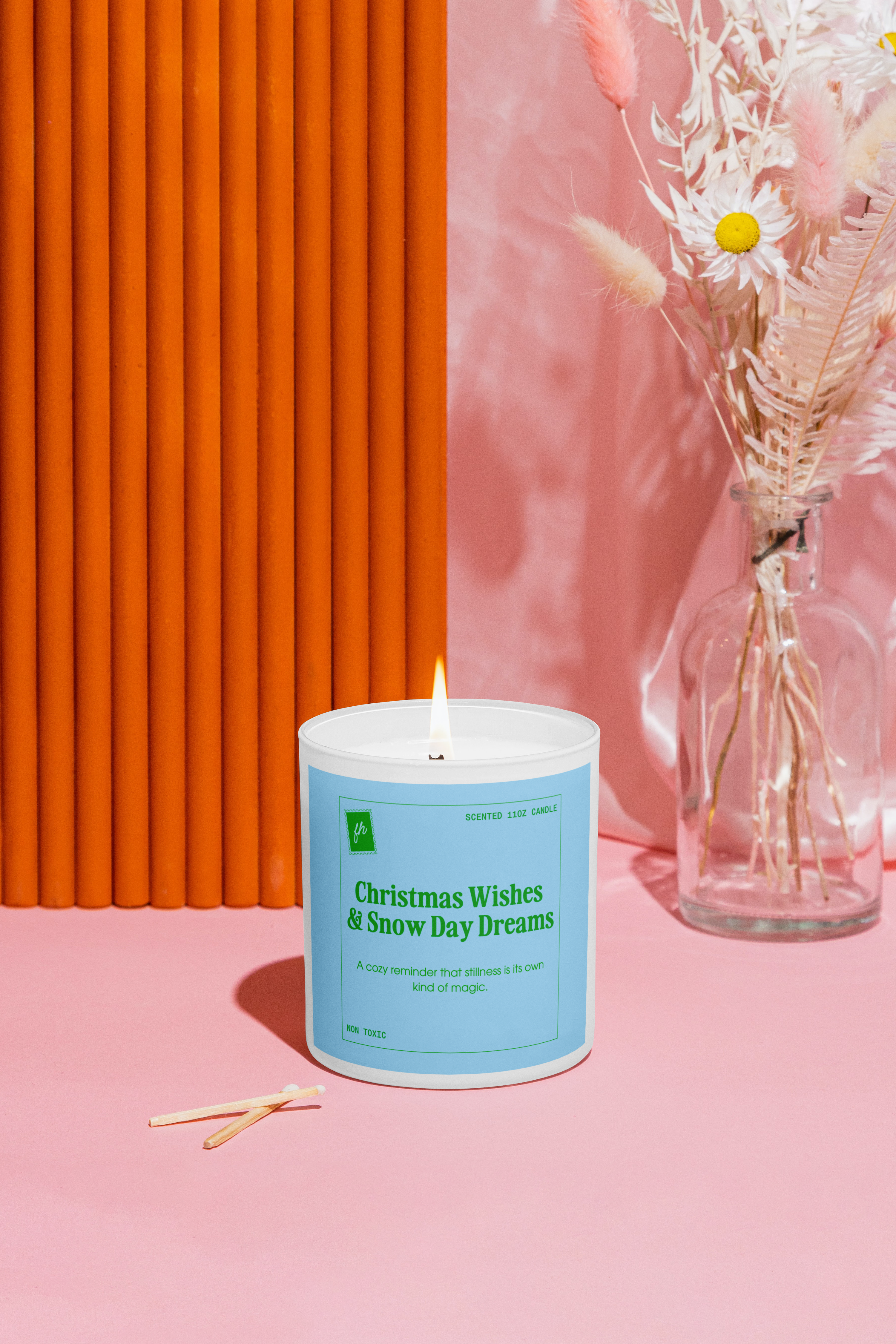 Christmas Wishes & Snow Day Dreams Candle | 11oz Glass Scented Candle