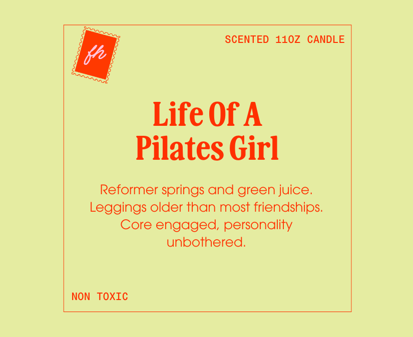 Life Of A Pilates Girl Candle | Glass 11oz, Scented
